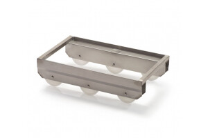 Stainless steel dollie for Euro-Crates 60x40cm such as Euro Stacking Containers & Boxes