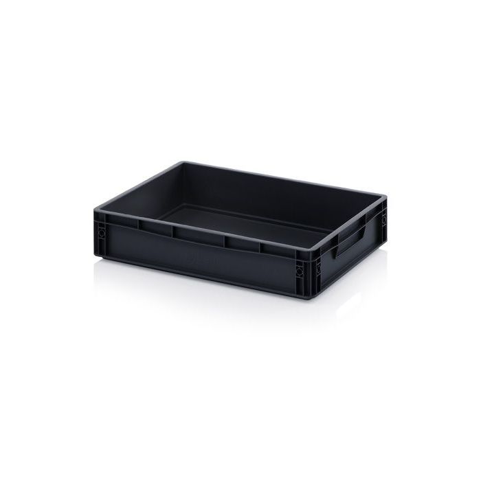 Conductive ESD Boxes 60x40x12cm, capacity 24 liters, NORAH Plastics Conductive ESD Boxes 60x40x12cm, capacity 24 liters, NORAH Plastics