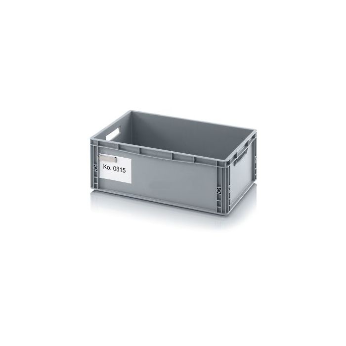 Labels clip from stainless steel, stacking bins and plastic crates - NORAH Plastics
