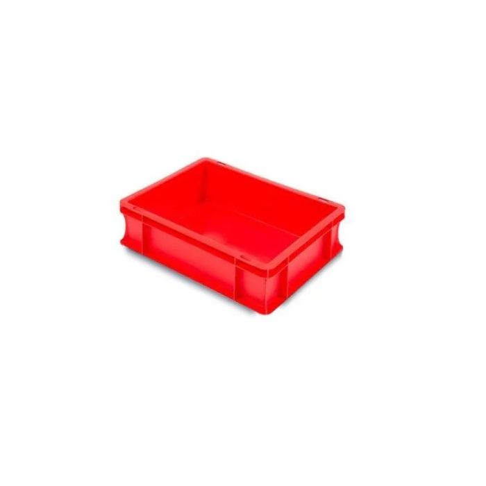 Stacking bin 40x30x12cm, capacity 10 litres, red, NORAH Plastics