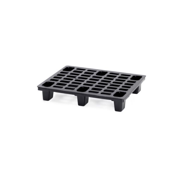 Half Pallet 80x60x14cm, on 6 legs, Black, NORAH Plastics Half Pallet 80x60x14cm, on 6 legs, Black, NORAH Plastics