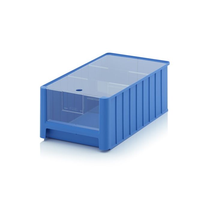 Easy access bins 50x31x20, capacity 25 liters with 2 dividors and dustcover, NORAH Plastics