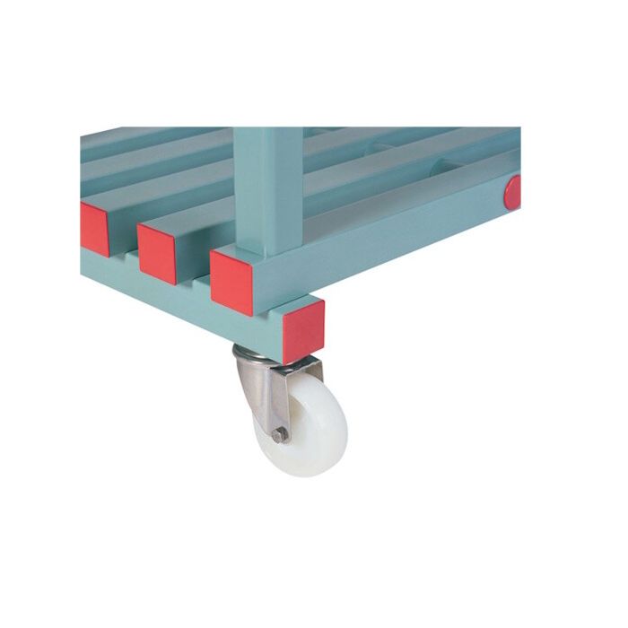 Stainless steel wheel set, Mobile version of racks, NORAH Plastics