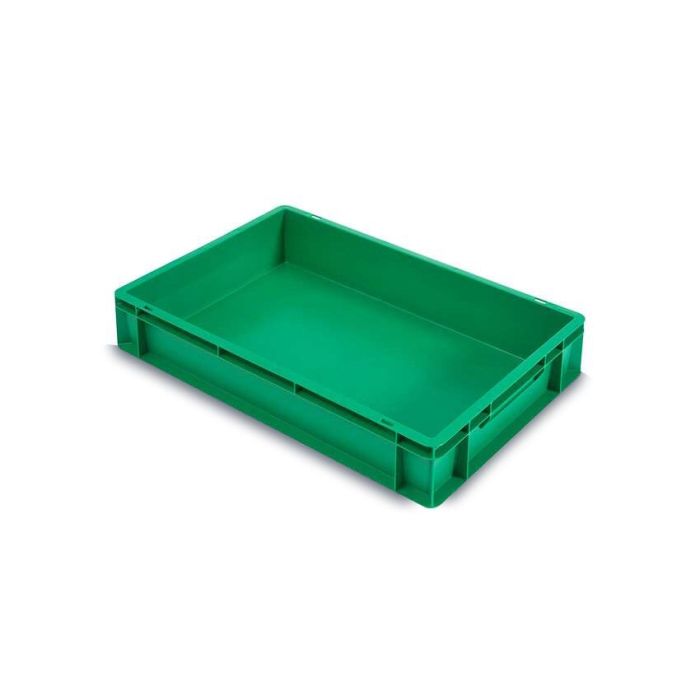 Green stacking bins, 60x40x12cm, capacity 20 litres, NORAH Plastics
