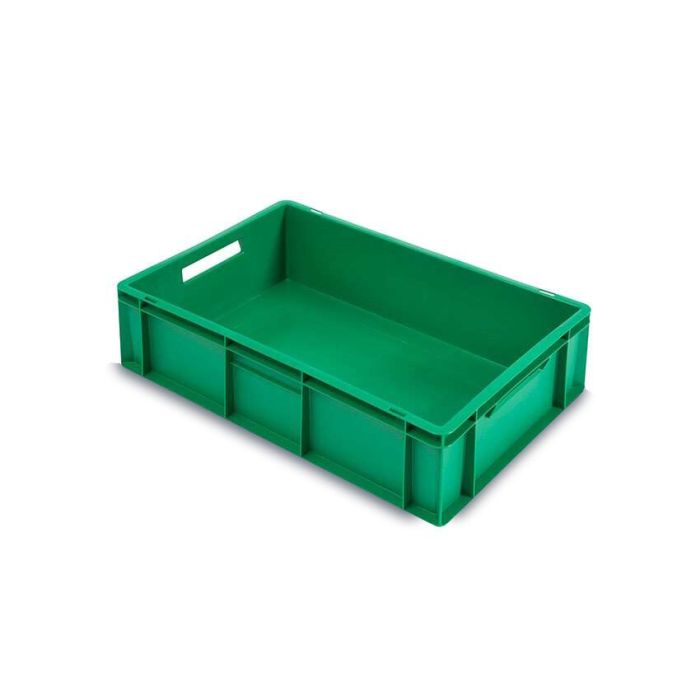 Green Stackable box, 60x40x17cm, Closed, capacity 33 liters, PP, NORAH Plastics