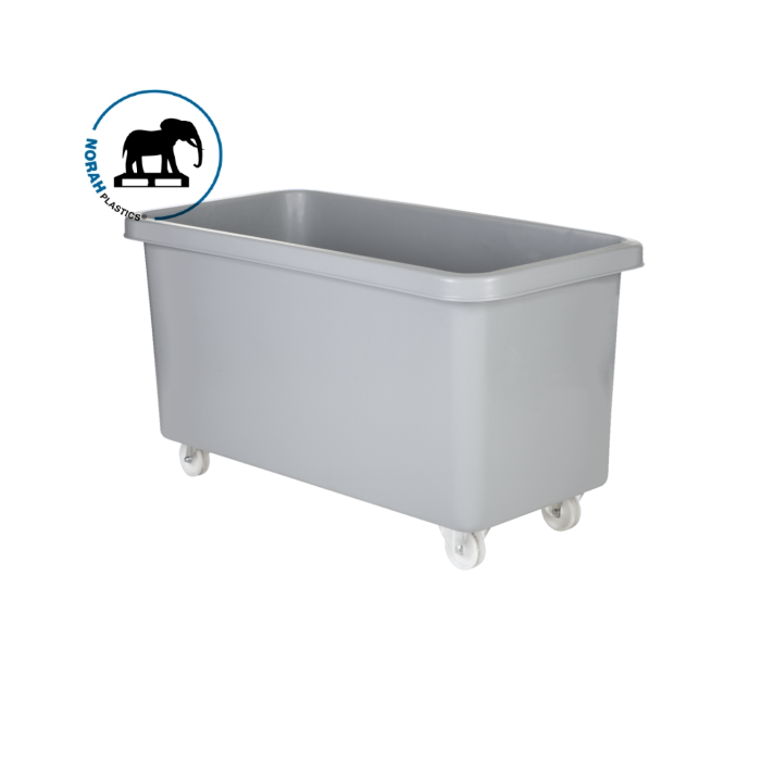 Laundry trolley, Grey, 450 Liter for laundries and laundromats, NORAH Plastics
