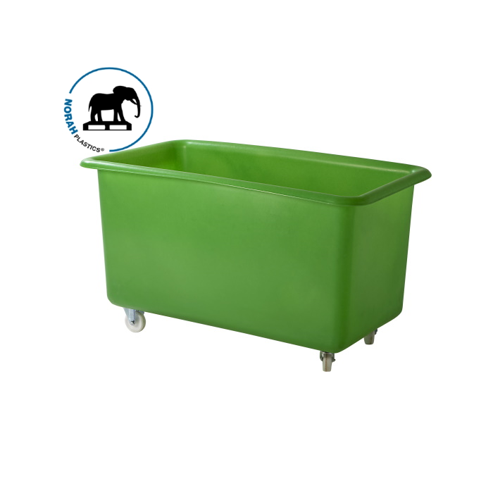 Plastics Laundry Trucks 141x78x79cm, capacity 450 litres, Green, NORAH Plastics