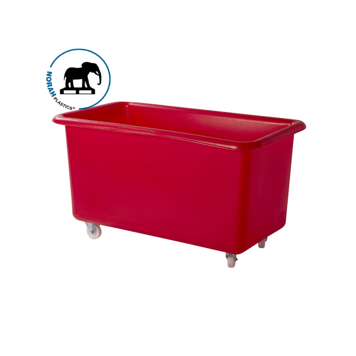 Plastic utility cart 141x78x79cm, capacity 450 litres, Red, NORAH Plastics