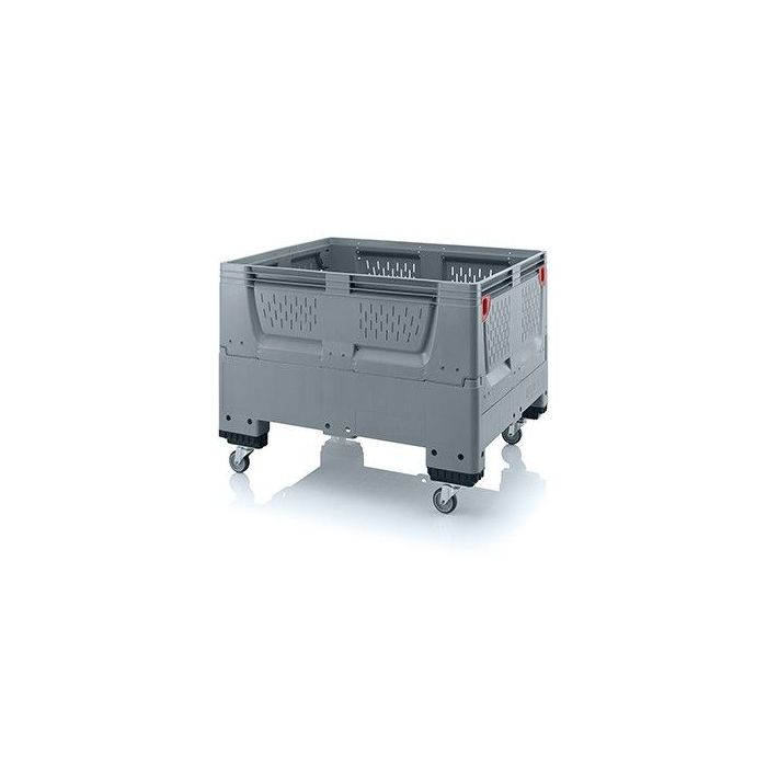 Foldable palletbox 120x100x93 cm, 4 wheels, capacity 670 liters, NORAH Plastics