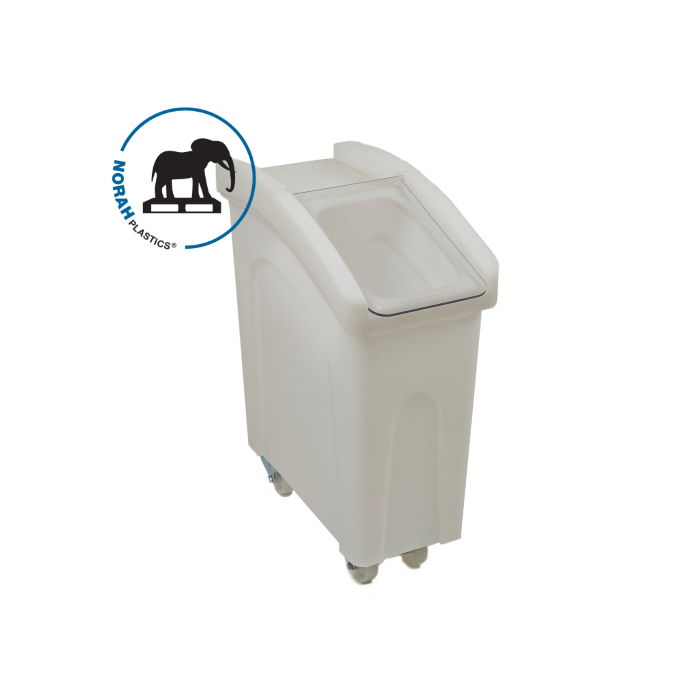 Ingredient cart with hinged lid, 60x38x73cm, capacity 90 liters, NORAH Plastics Ingredient cart with hinged lid, 60x38x73cm, capacity 90 liters, NORAH Plastics