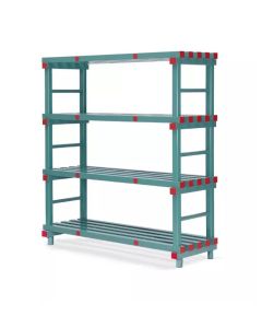Plastic shelving rack 120 x 40 x 182 cm, NORAH Plastics
