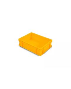 Stacking bin 40x30x12cm, capacity 10 litres, yellow, NORAH Plastics
