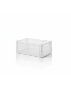 Transparent stacking bin, 400x300x125mm, capacity 21 litres, NORAH Plastics