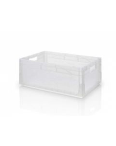 Transparent stackable box, 600x400x220mm, Capacity 44 liters, NORAH Plastics