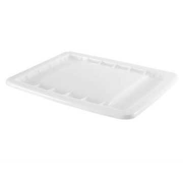 Food Grade Lids and Covers, Large Bins, 81011111, White, NORAH Plastics