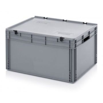 Euro Stacking container with lid 80x60x43,5cm, capacity 172 liters