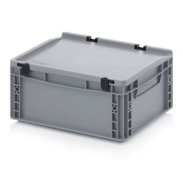 Stacking bin with lid 40x30x18,5cm, capacity 15 liters, NORAH Plastics