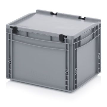 Stacking bin with lid 40x30x28,5cm, capacity 26 liters, NORAH Plastics