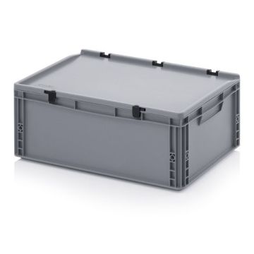 Attached lid Containers, 60x40x23,5cm, capacity 45 liters, NORAH Plastics