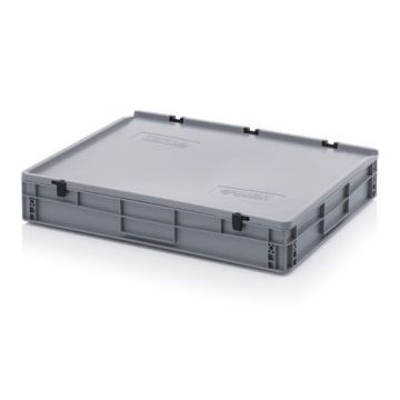 Plastic totes with lid 80x60x13,5cm, capacity 45 liters, NORAH Plastics