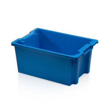 Nestable stackable bin 60x40x27cm, capacity 45 liters, PP, NORAH Plastics