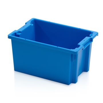 Plastic stackable bins, 60x40x30cm, Blue, NORAH Plastics