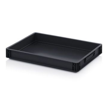 Conductive, ESD Stacking Containers, 60x40x7,5cm, NORAH Plastics