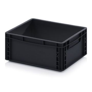 ESD stacking bin 40x30x17 cm, capacity 15 liters, NORAH Plastics