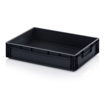 Conductive ESD Boxes 60x40x12cm, capacity 24 liters, NORAH Plastics