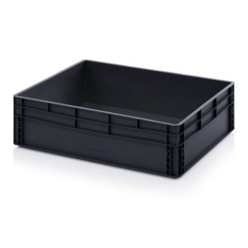 ESD stacking bin 80x60x22 cm, capacity 87 liters