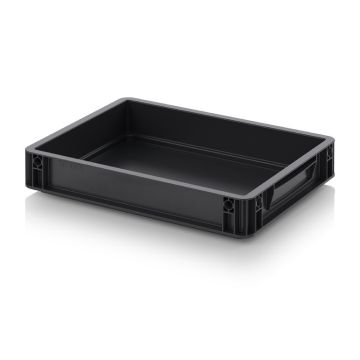 ESD stacking bin 40x30x7,5cm, capacity 6,9 liters, NORAH Plastics
