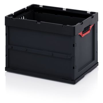 Folding esd bin 60x40x42cm, capacity 87 liters