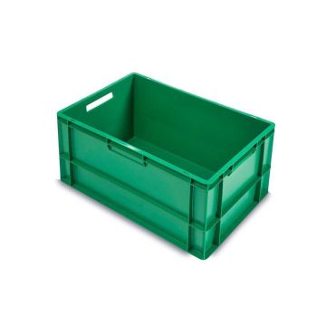 Green stacking box, 60x40x32cm, capacity 66 liters, PP, NORAH Plastics