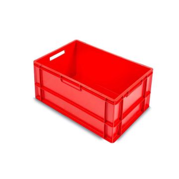 Stackable container 60x40x32cm, capacity 66 liters, red, PP, NORAH Plastics