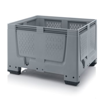 Palletbox 120x100x79cm, 4 poten, inhoud 670 liter, NORAH Plastics