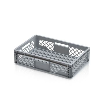 Stacking crate 60x40x15cm, 28 Liter, PP, NORAH Plastics