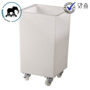 Food Cart, 120 Liter, White, NORAH Plastics