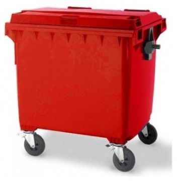 Wheelie bin 4 wheels, capacity 1100 liters