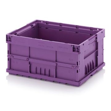 KLT Folding bin, 60x40x28cm, capacity 46 liters with composite bottom, NORAH Plastics