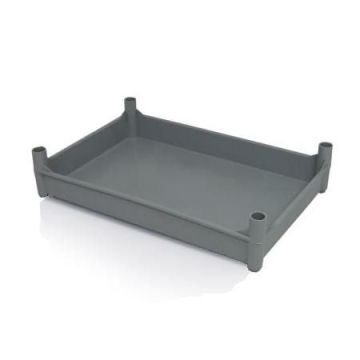 Stacking bin 54x36x11.5cm, capacity 12 liters with lugs, NORAH Plastics