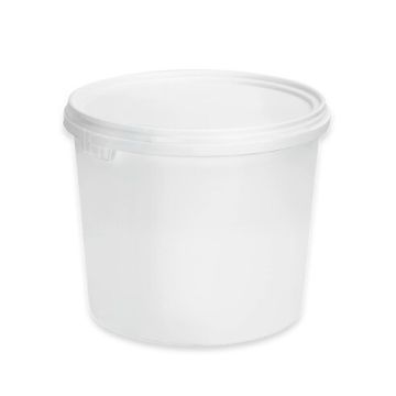 Plastic buckets, 2.5-liter, White, FOOD-GRADE, NORAH Plastics