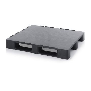 Hygiene ESD pallet 120x100x15 cm, on 3 skids, NORAH Plastics