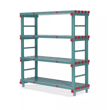 Plastic rack 100 x 60 x 182 cm with 4 shelves, NORAH Plastics