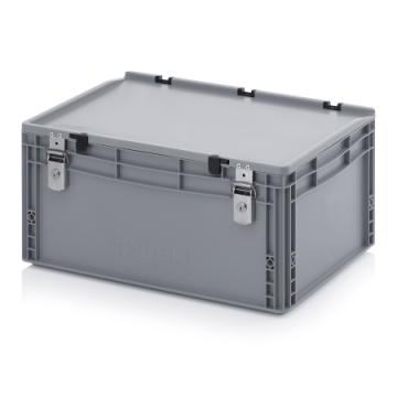 Stacking bin with lock, 60x40x28,5cm, capacity 56 litres