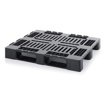 ESD Block Pallet, 120x100x16 cm, on 3 Skids, Black, NORAH Plastics