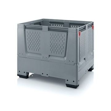 Foldable palletbox 120x100x100cm, 4 legs, capacity 900 liters, NORAH Plastics