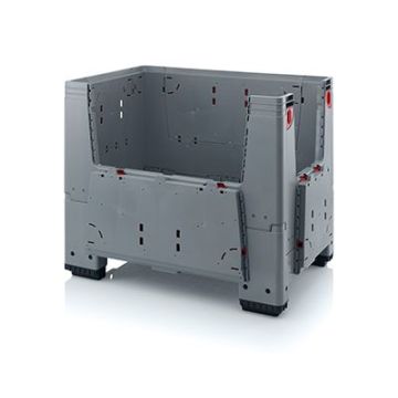 Folding Plastic Volume Containers, 120x80x100cm 4 legs, capacity 700 liters, NORAH Plastics