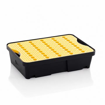 Spill tray 60x40x15.5cm, capacity 20 liters with drip plate, NORAH Plastics