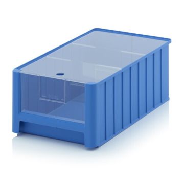 Easy access bins 50x31x20, capacity 25 liters with 2 dividors and dustcover, NORAH Plastics