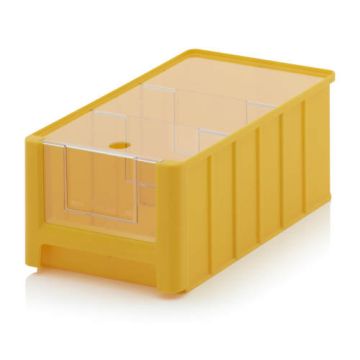 Linbin 35x21x15cm, capacity 8,6 liters with window, lid and 2 dividers, NORAH Plastics